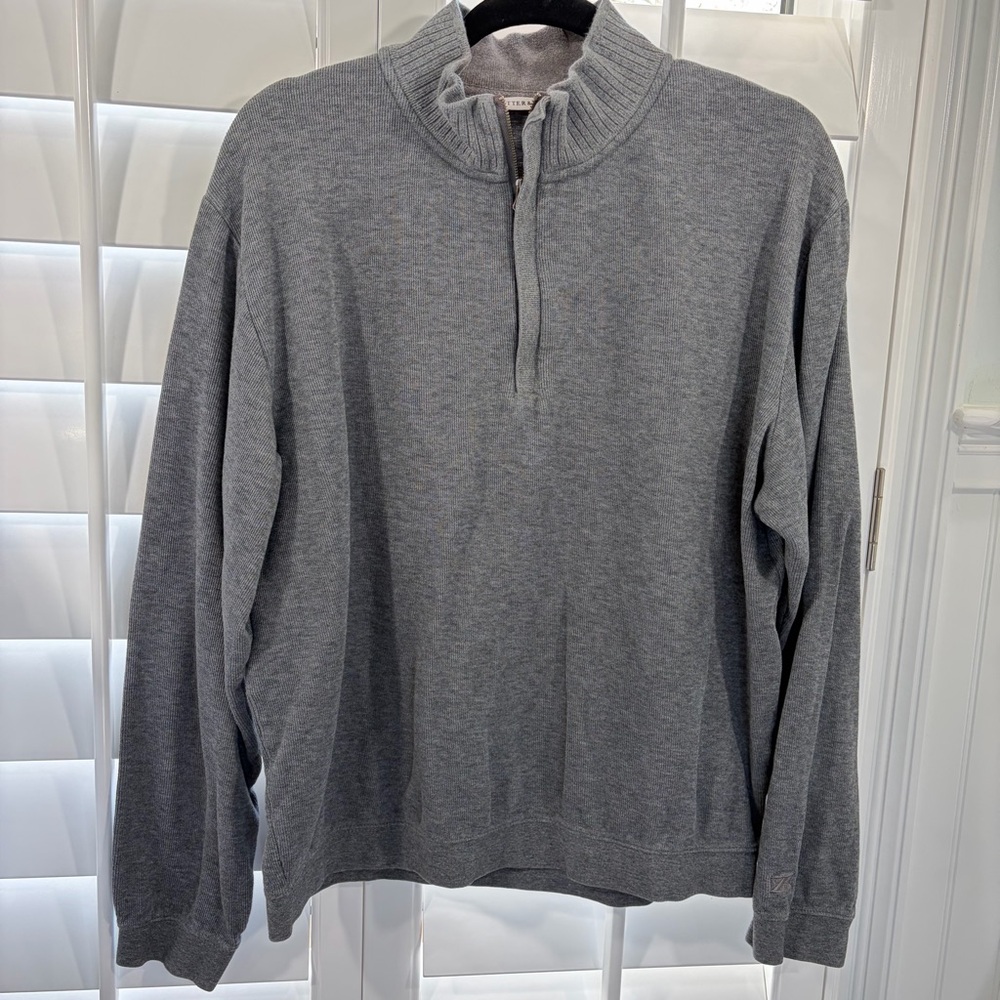 Cutter & Buck Gray Quarter-Zip Pullover Sweater (XL)